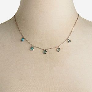 NWT Judith Ripka Blue Topaz Multi-stone Watercolors Sterling Silver Necklace